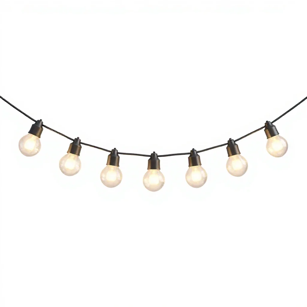Festoon string light isolated on a white background