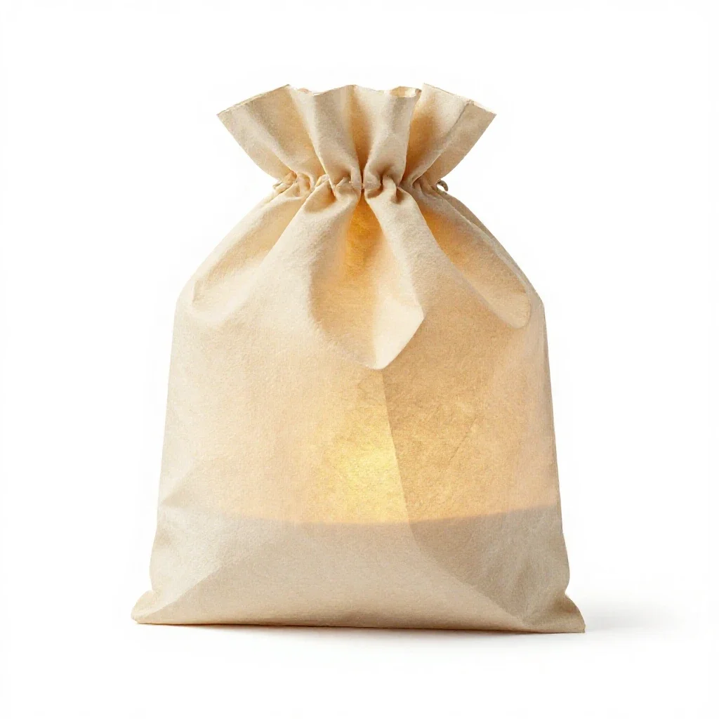 Paper luminaria bag isolated on a white background