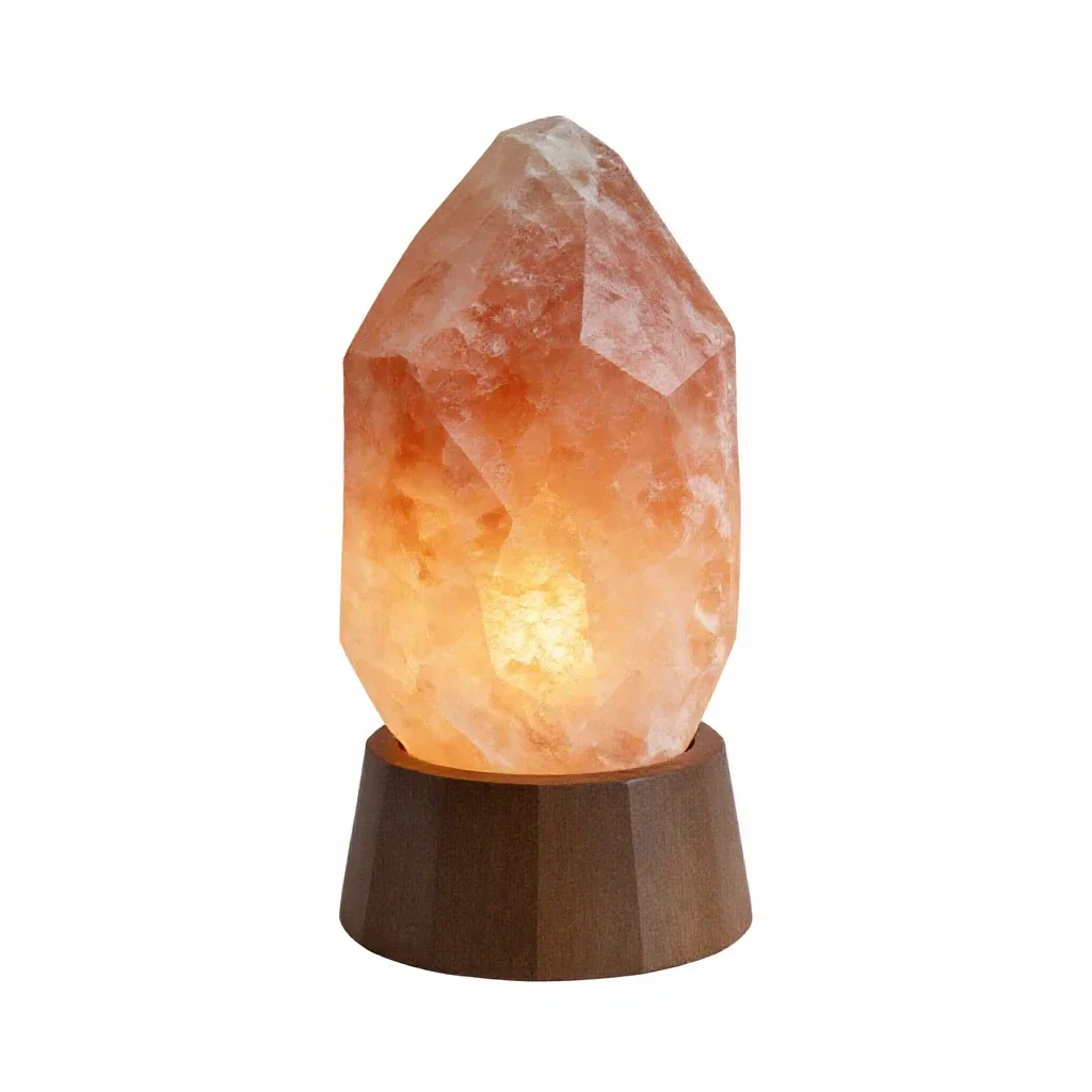 Salt lamp isolated on a white background