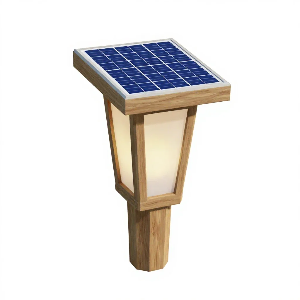 Solar garden stake light isolated on a white background