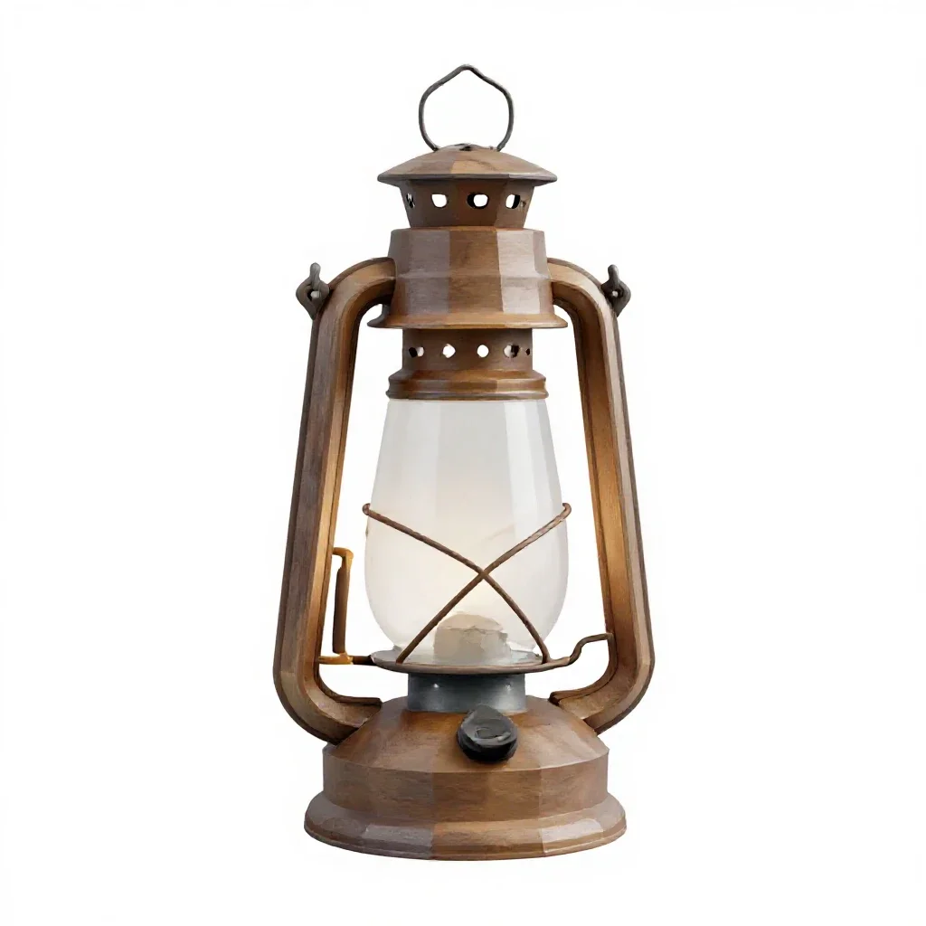 Storm lantern isolated on a white background