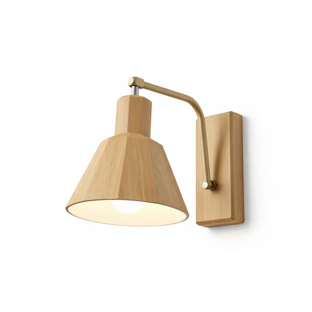 Swing-arm wall lamp isolated on a white background