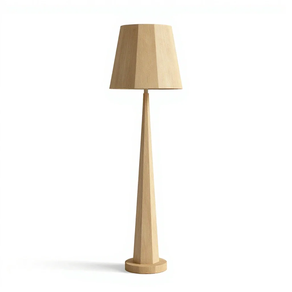 Arc floor lamp isolated on a white background