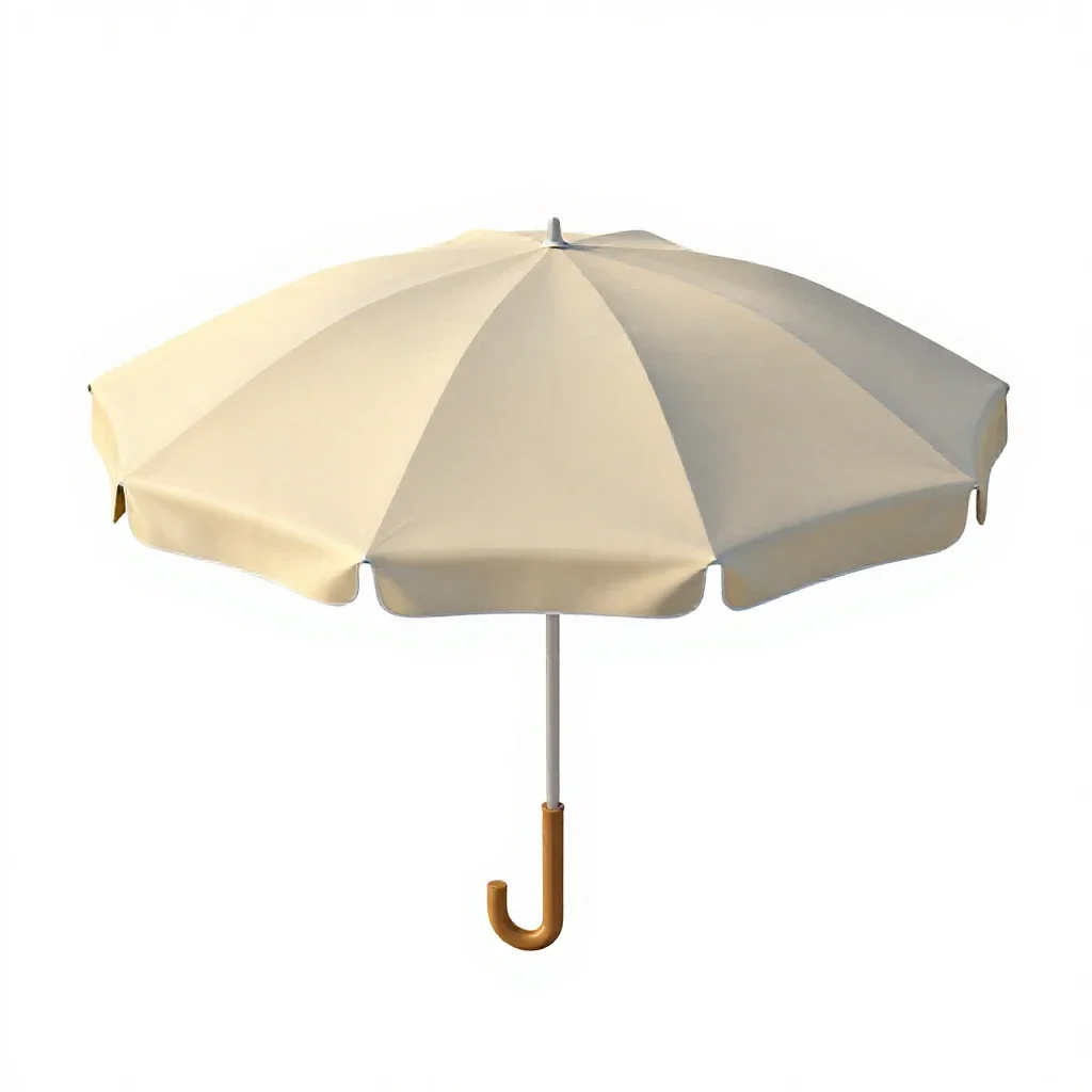 Beach umbrella isolated on a white background