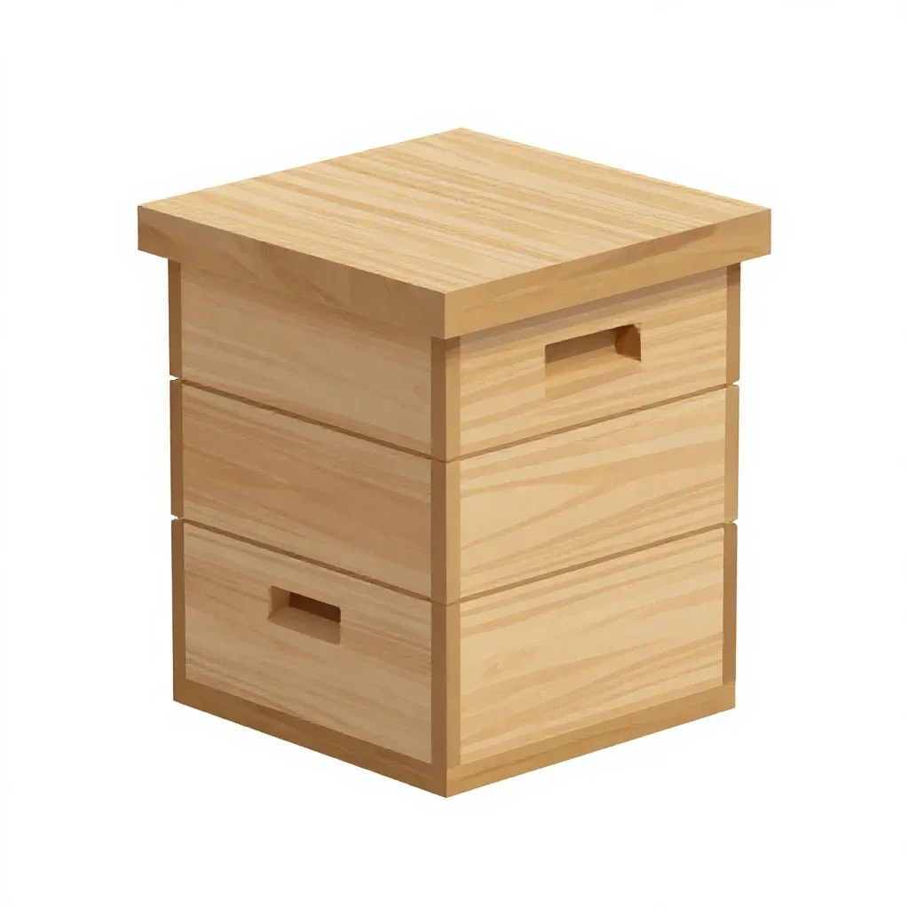Beehive box isolated on a white background
