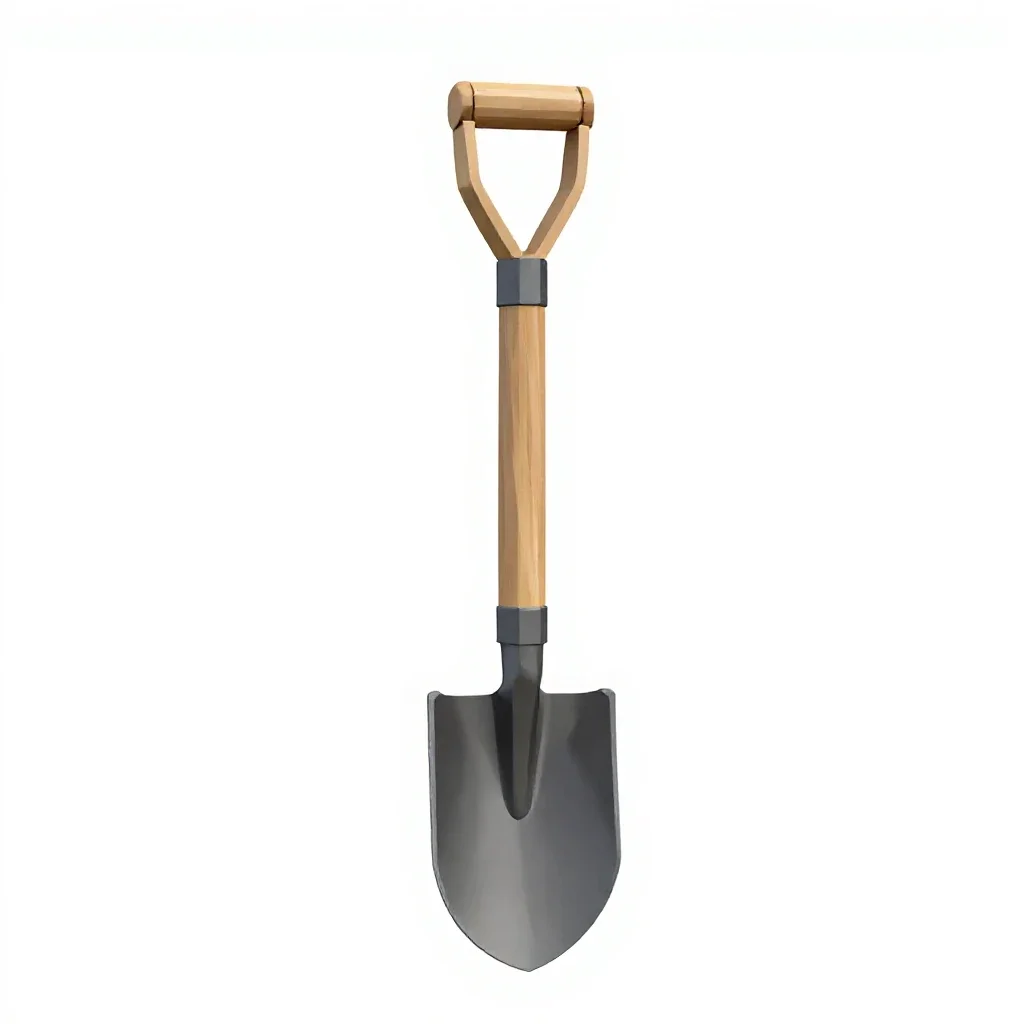 Folding shovel isolated on a white background