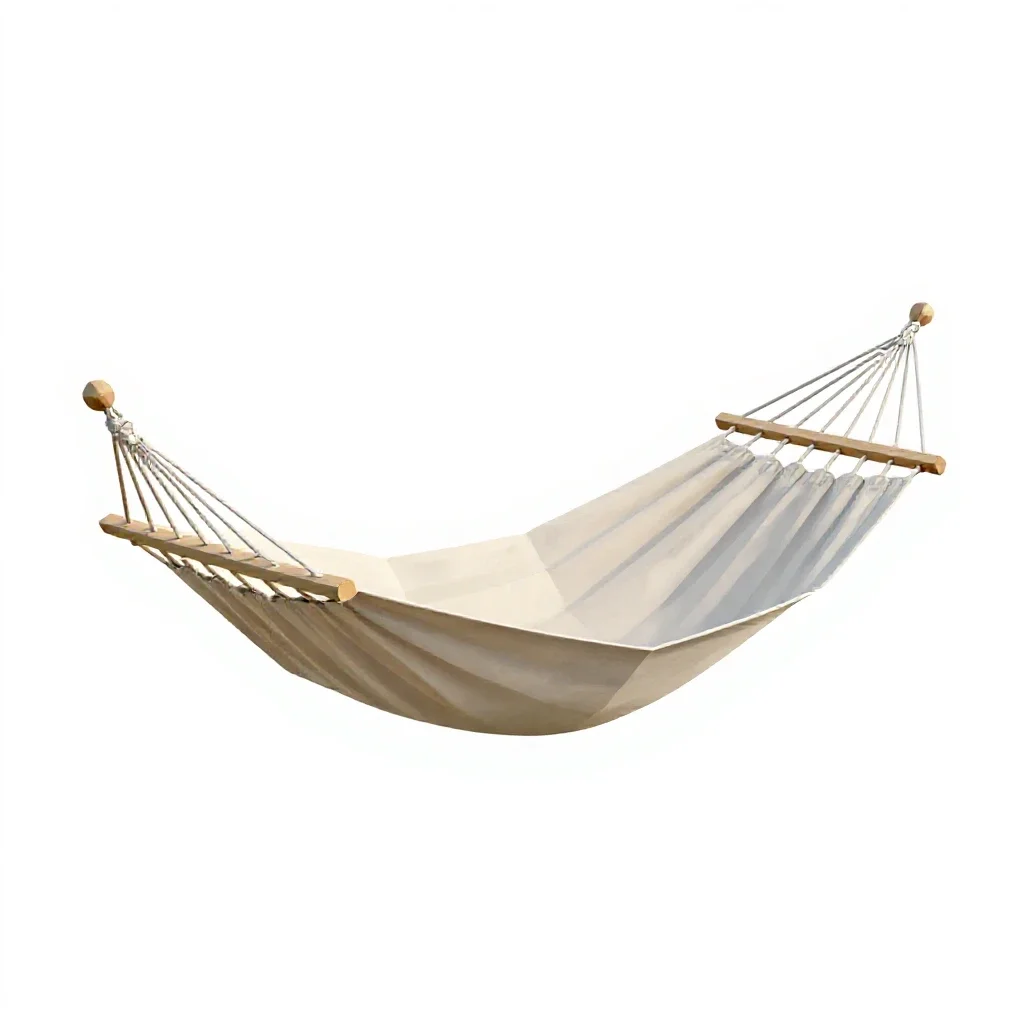 Hammock with straps isolated on a white background