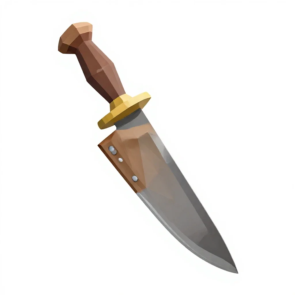 Machete in a sheath isolated on a white background