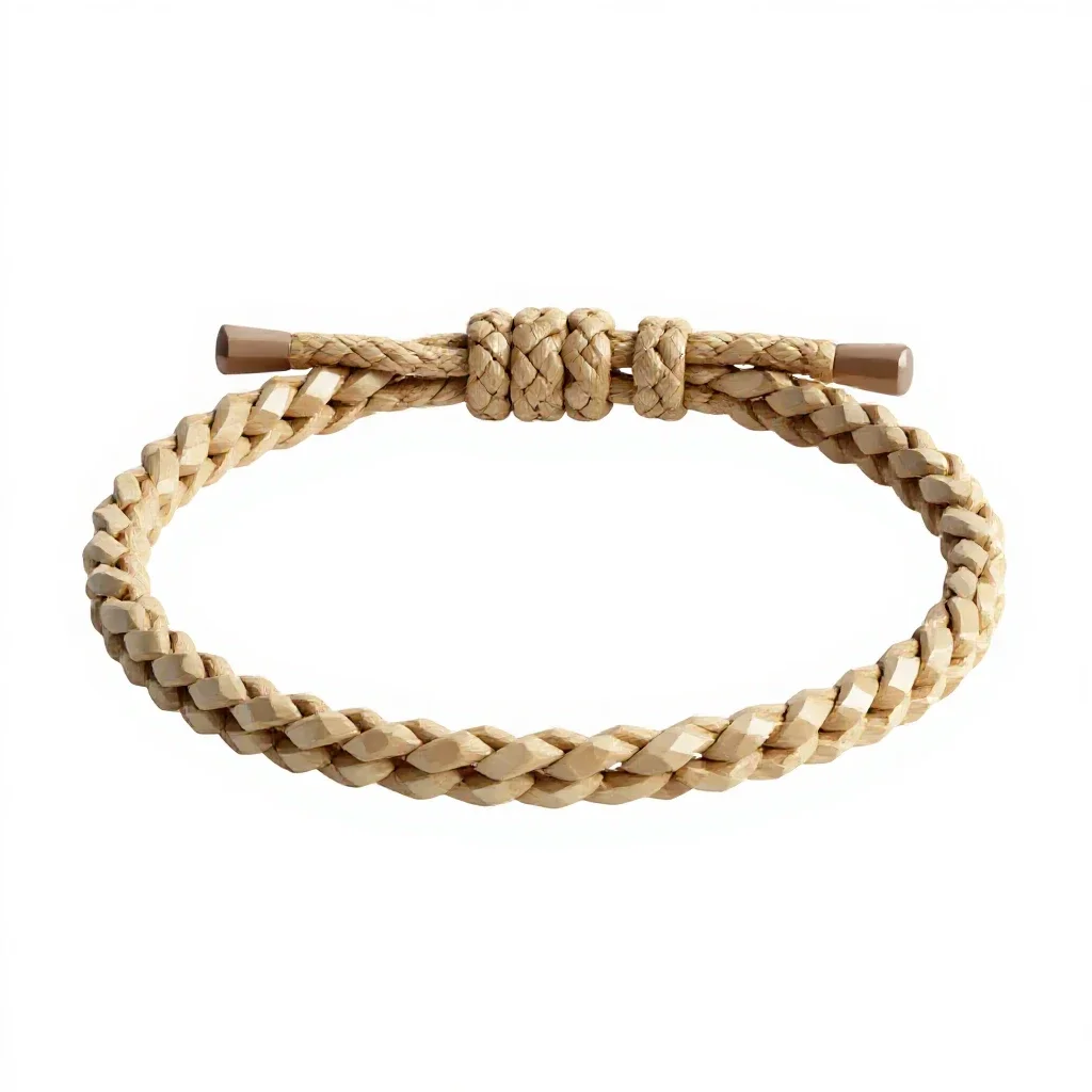 Paracord bracelet isolated on a white background
