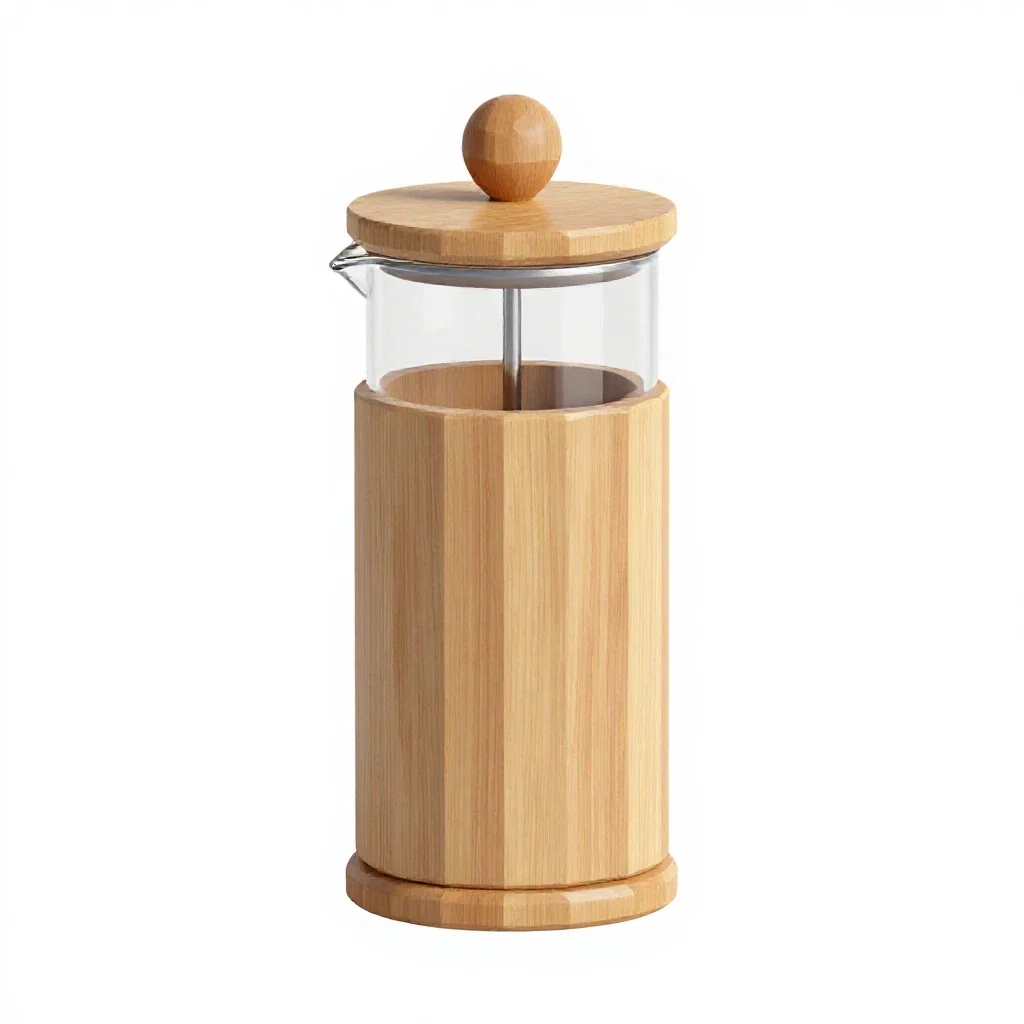 Portable espresso press isolated on a white background