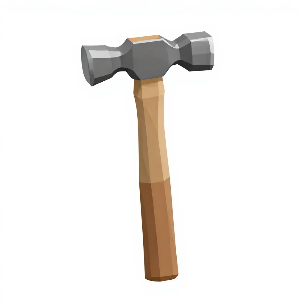 Rock hammer isolated on a white background