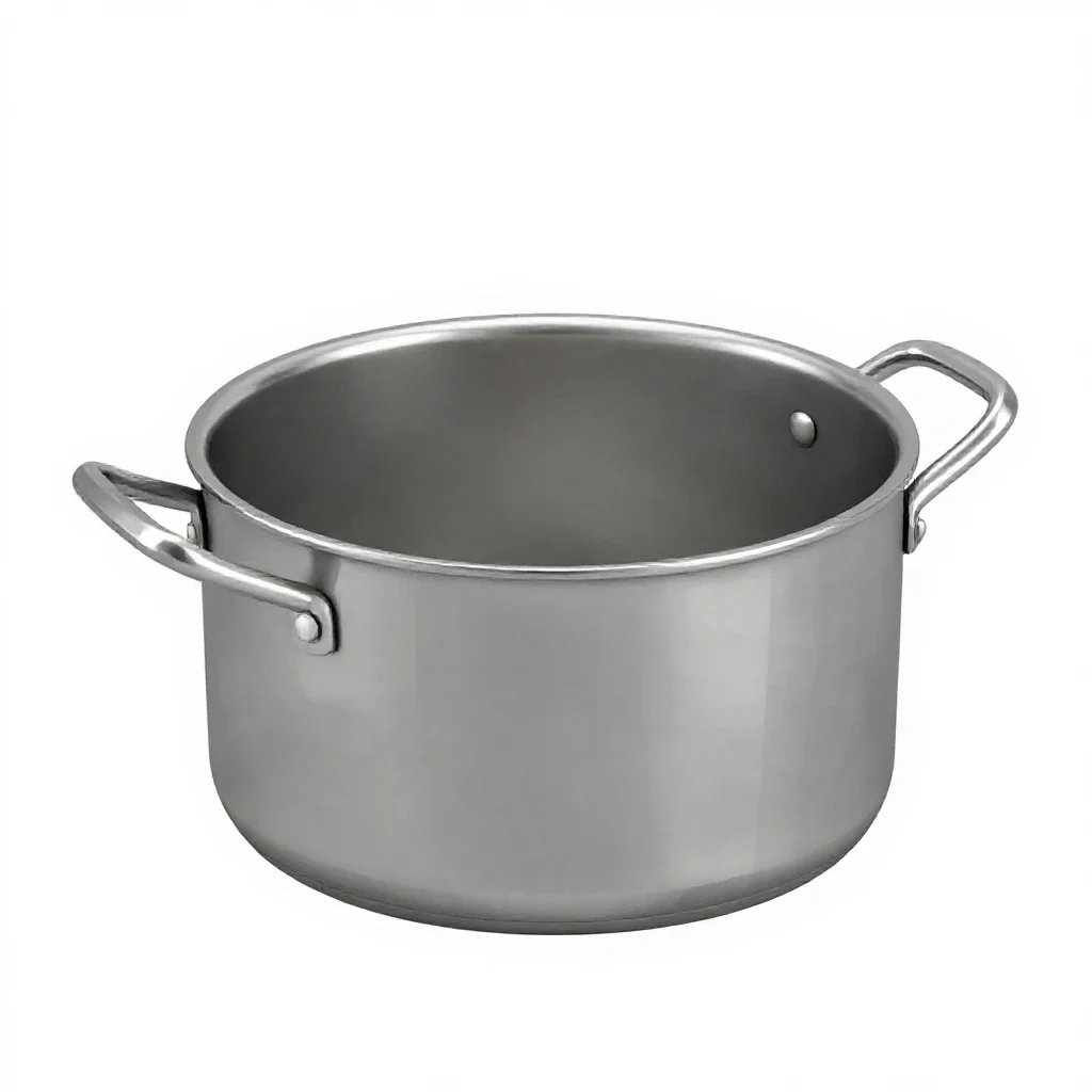 Titanium cook pot isolated on a white background