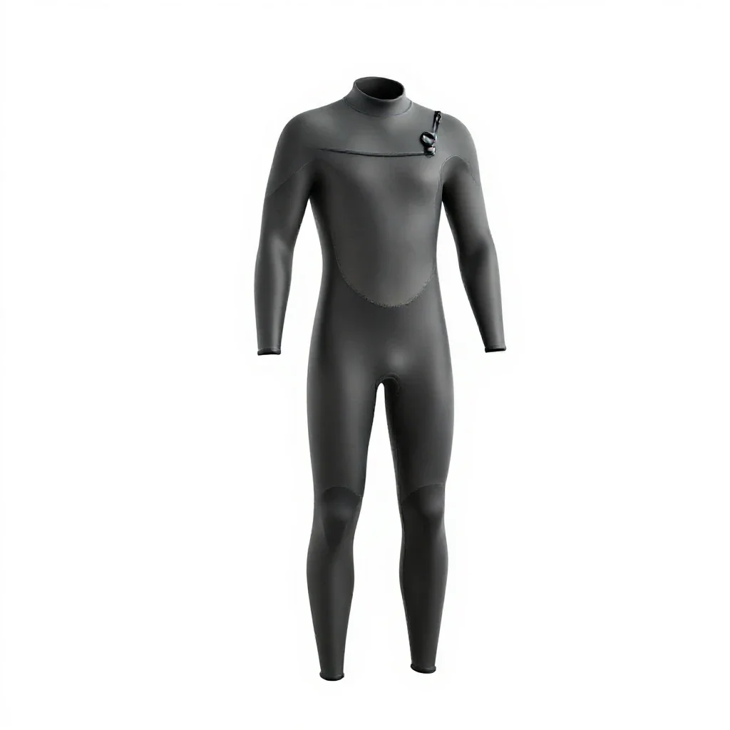 Wetsuit hanging isolated on a white background