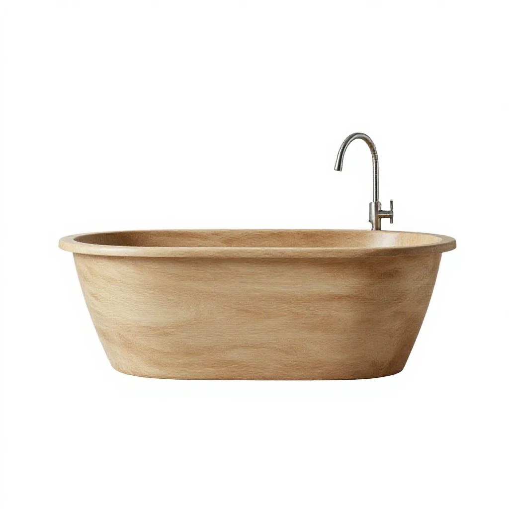 Bathing tub with a hose isolated on a white background
