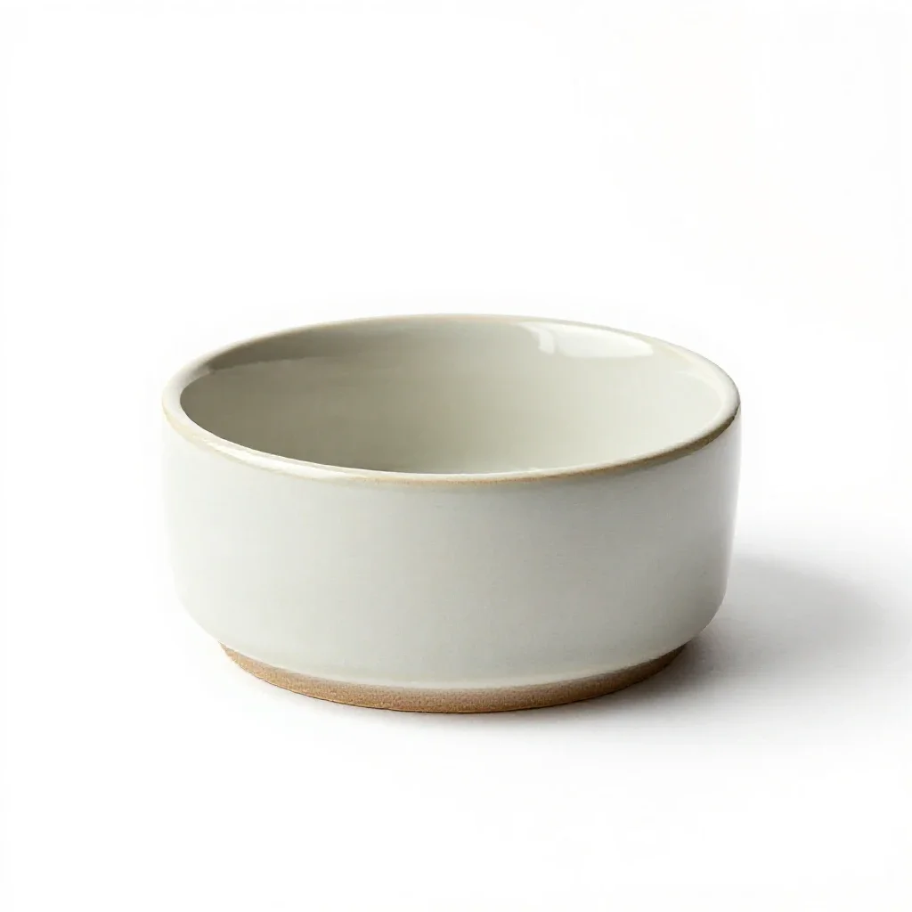 Ceramic dog bowl isolated on a white background
