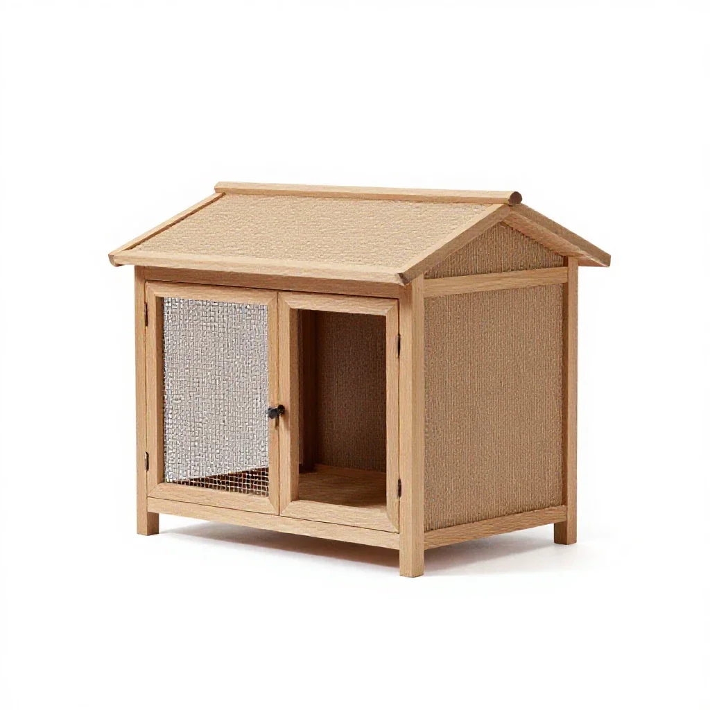 Guinea pig hutch isolated on a white background
