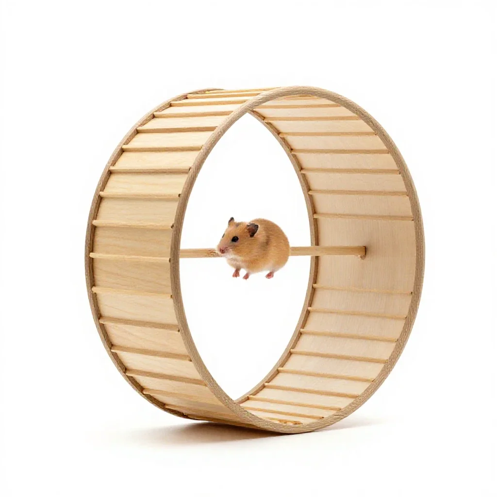 Hamster wheel isolated on a white background