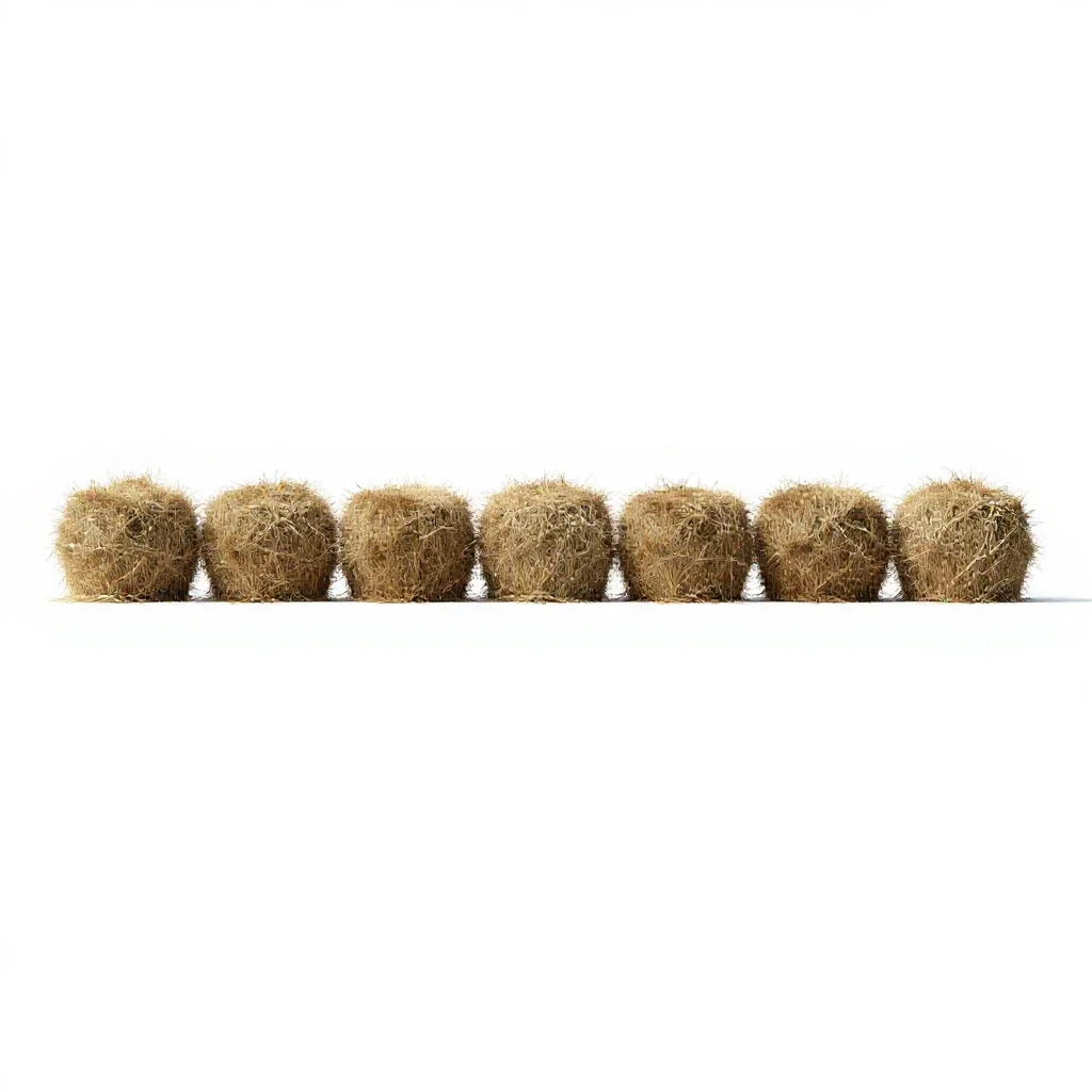 Long training line isolated on a white background