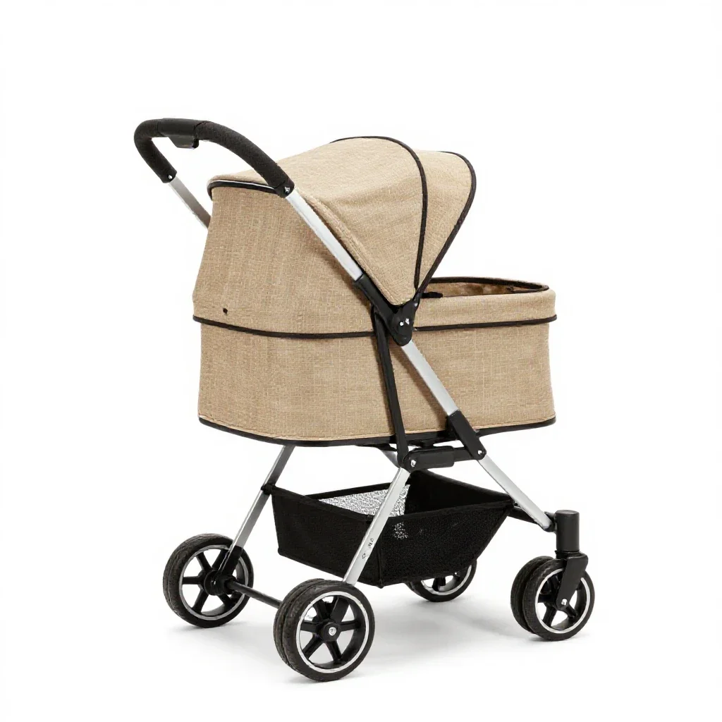Pet stroller isolated on a white background