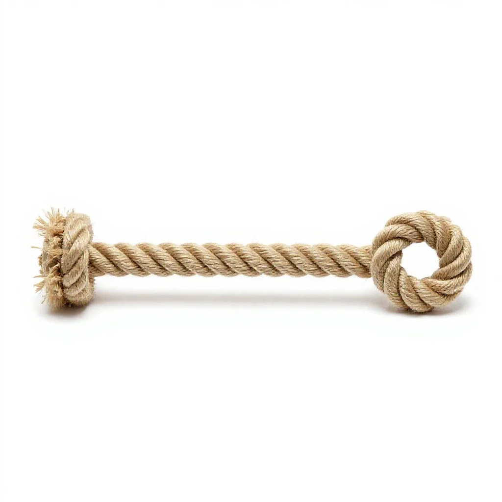 Rope tug toy isolated on a white background