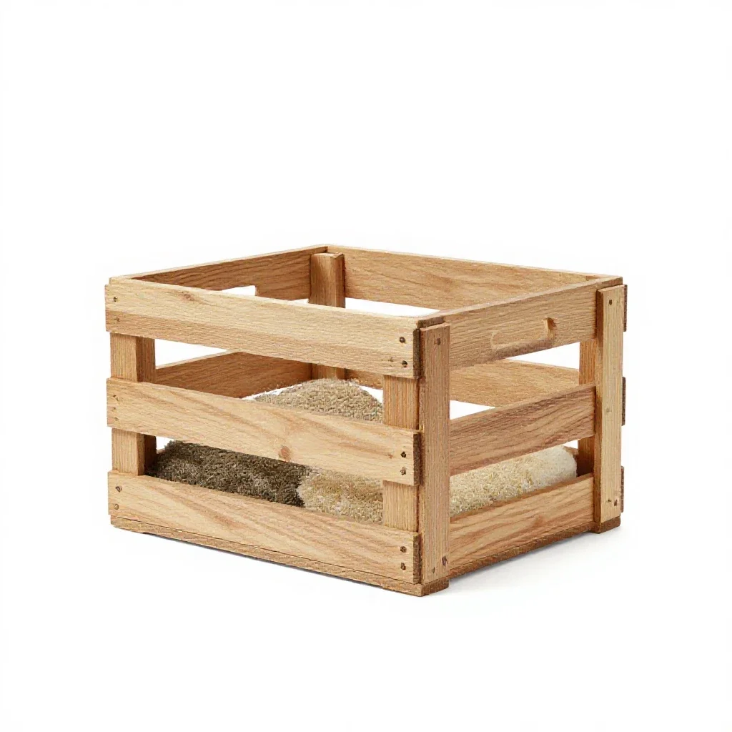 Travel crate isolated on a white background