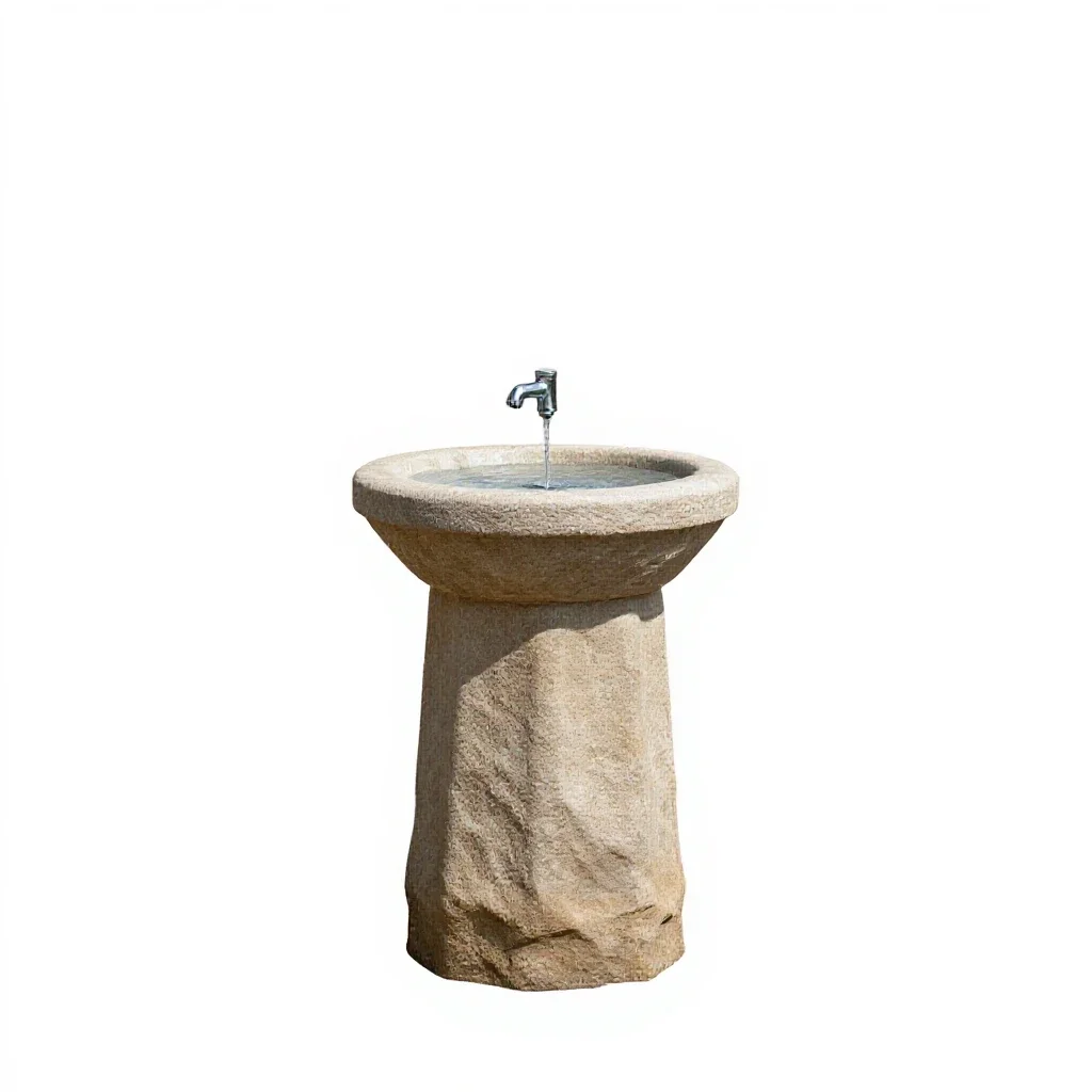 Automatic water fountain isolated on a white background