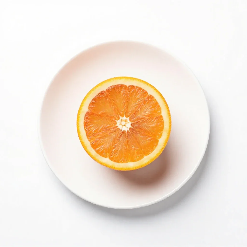 Blood orange halved isolated on a white background