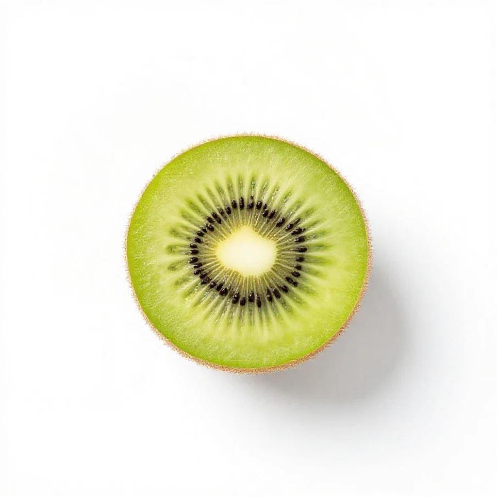 Kiwifruit sliced isolated on a white background