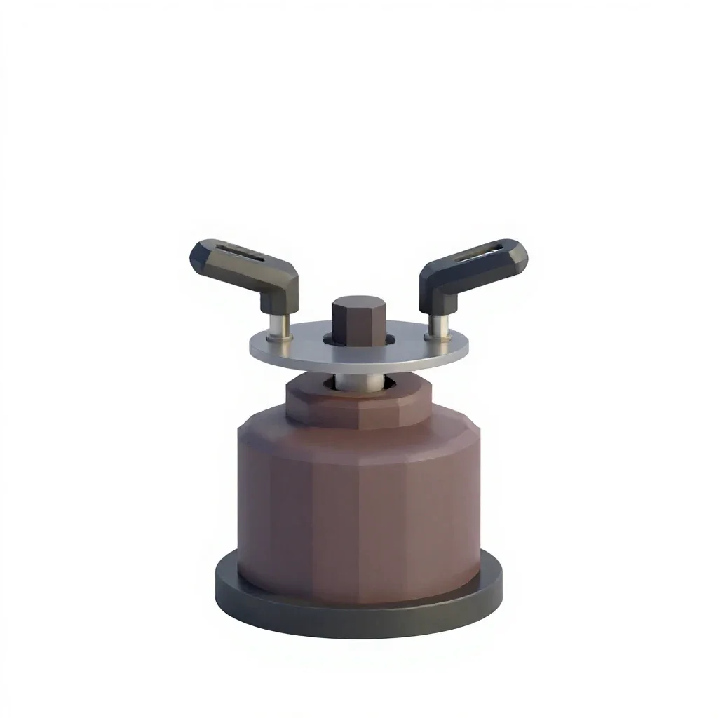 Bunsen burner isolated on a white background
