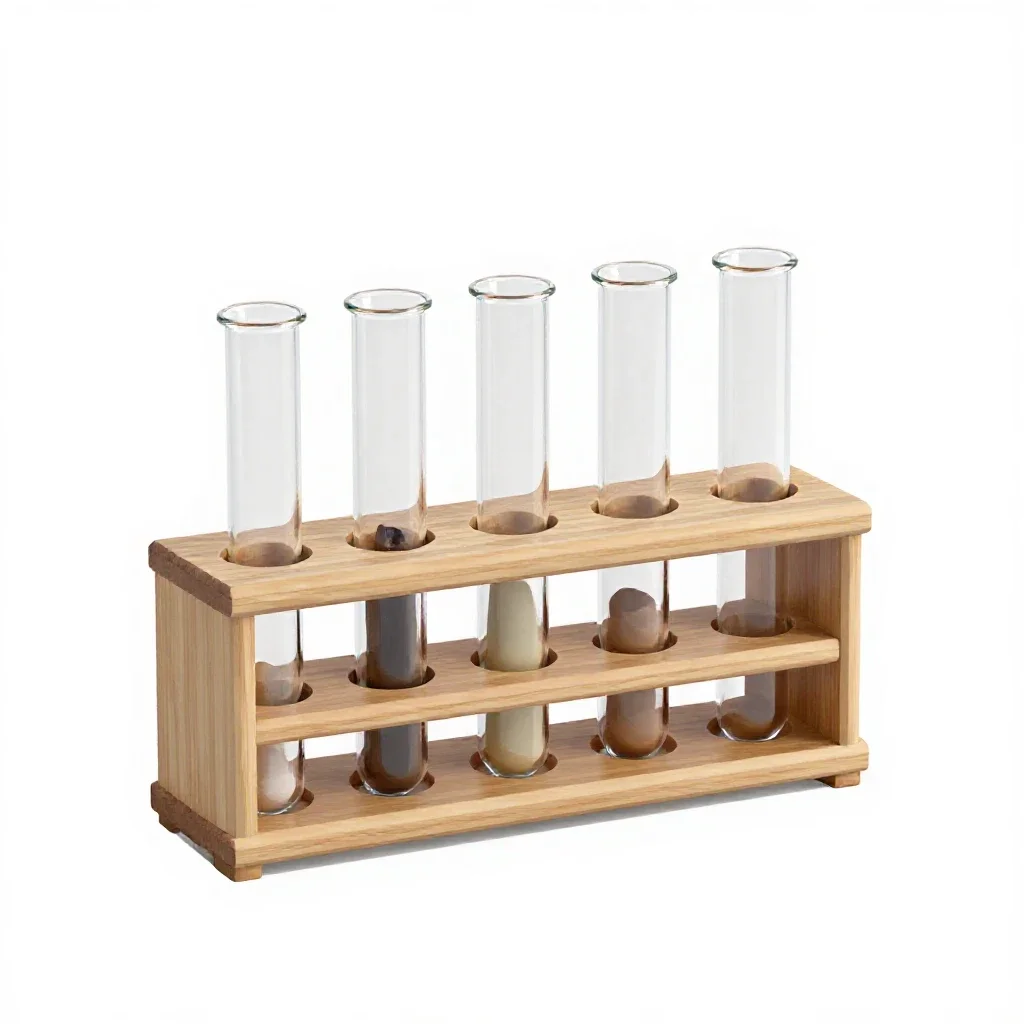 Test tube rack isolated on a white background