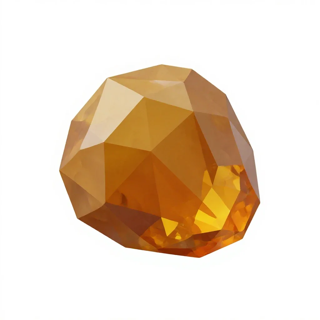 Amber specimen isolated on a white background