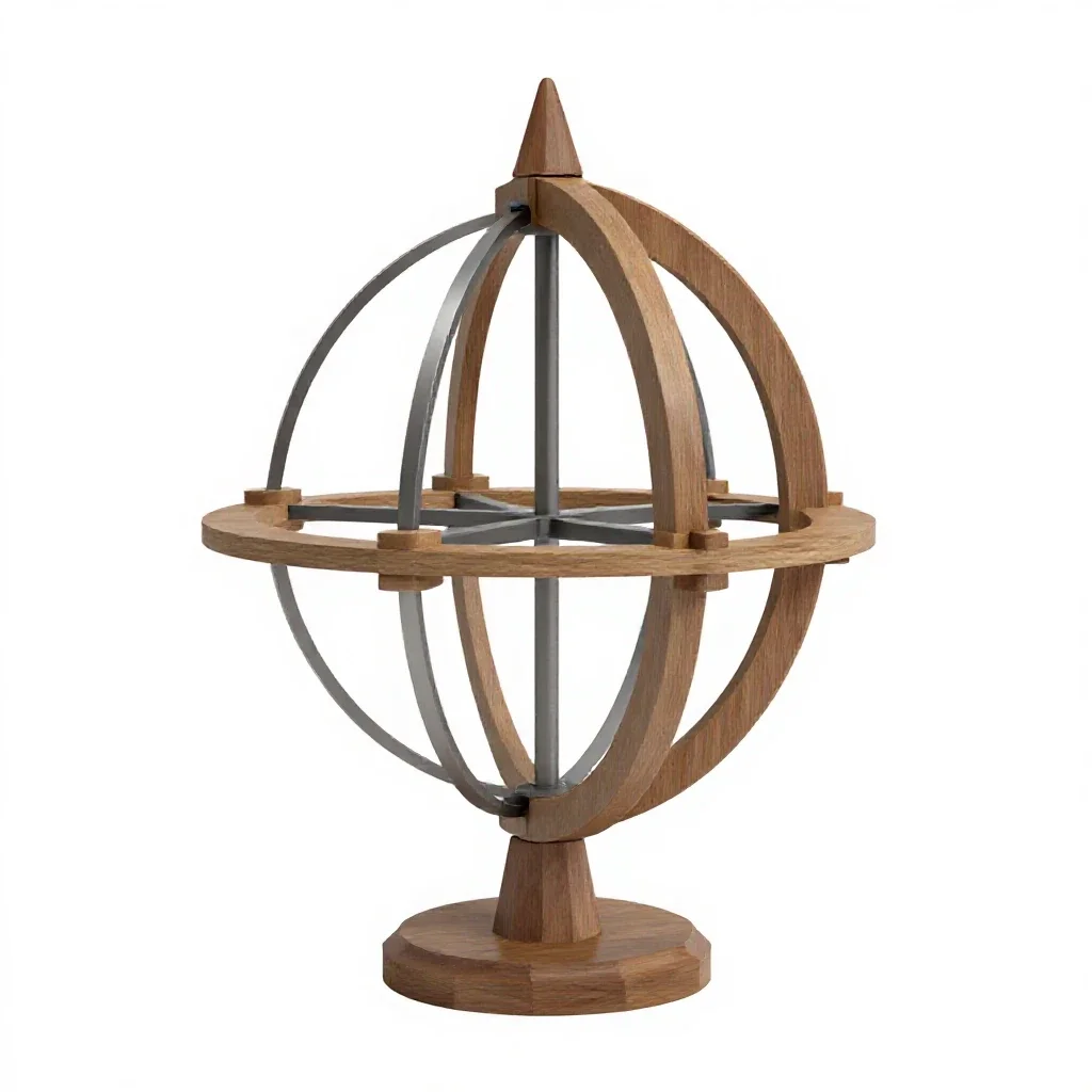 Orrery model isolated on a white background