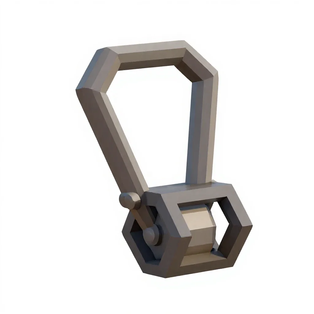 Magnetic grapple launcher isolated on a white background