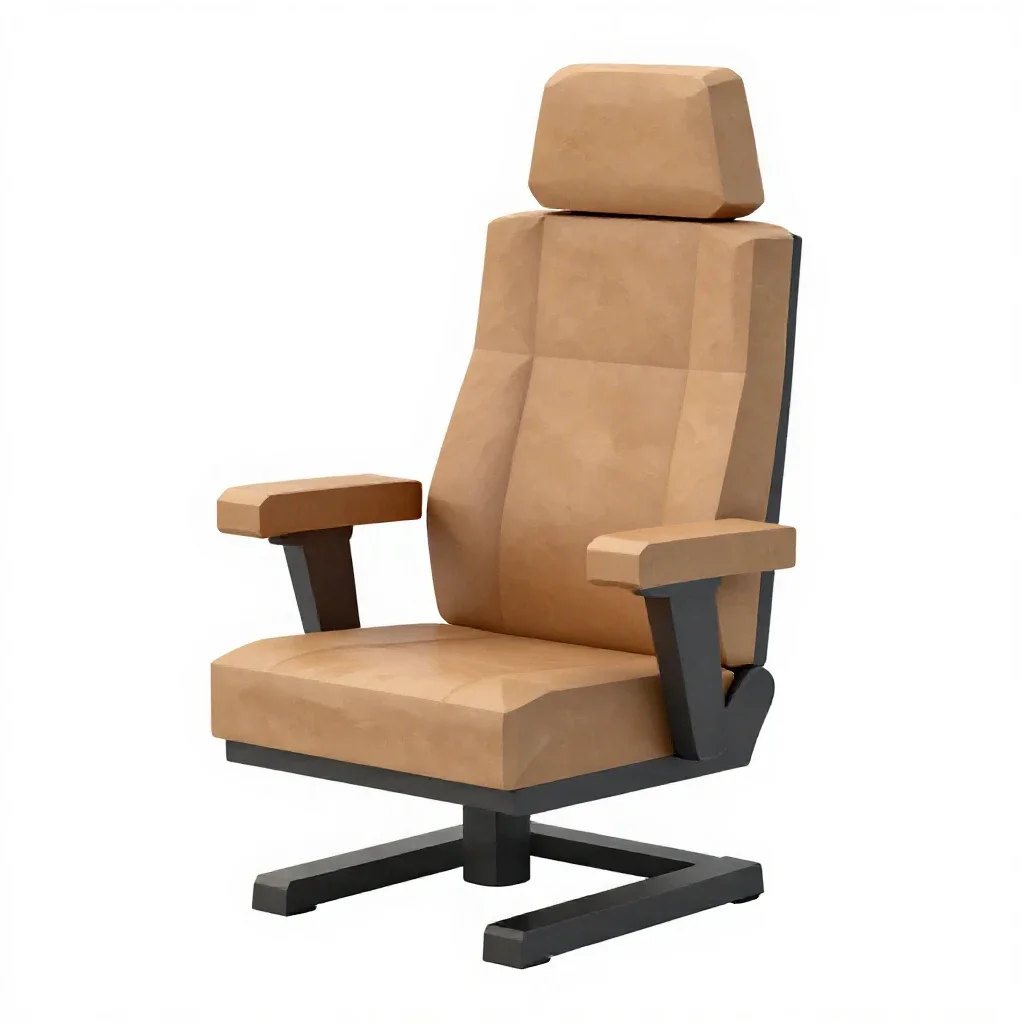 Mech cockpit chair isolated on a white background