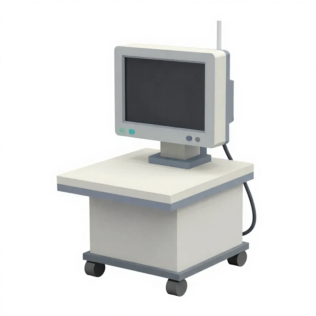 Med-bay diagnostic scanner isolated on a white background