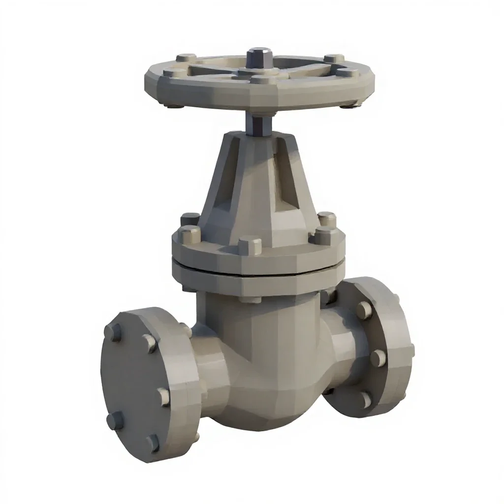 Reactor coolant valve isolated on a white background