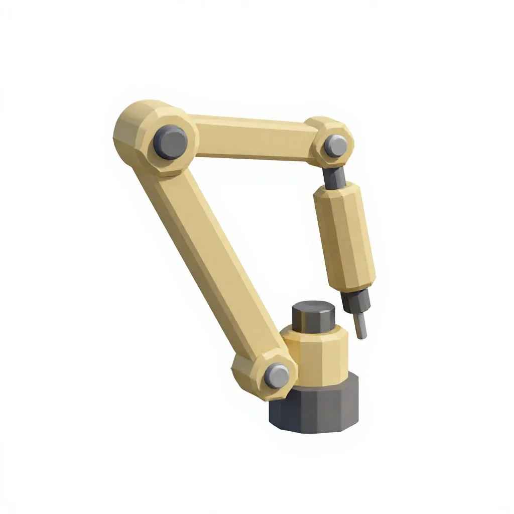 Servo actuator arm isolated on a white background