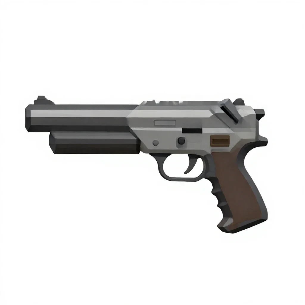 Sidearm blaster isolated on a white background