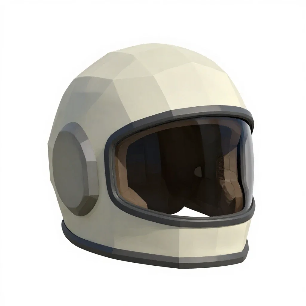 Space helmet isolated on a white background