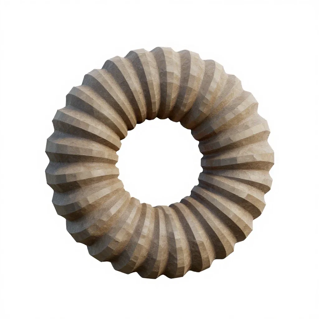 Warp coil segment isolated on a white background