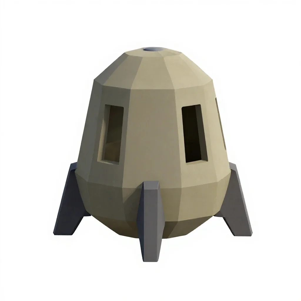 Atmospheric probe isolated on a white background
