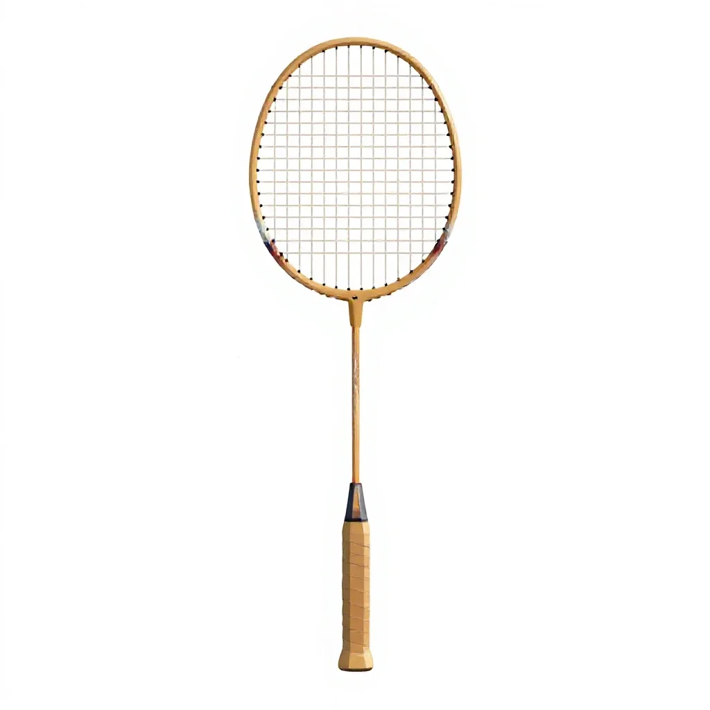 Badminton racquet isolated on a white background