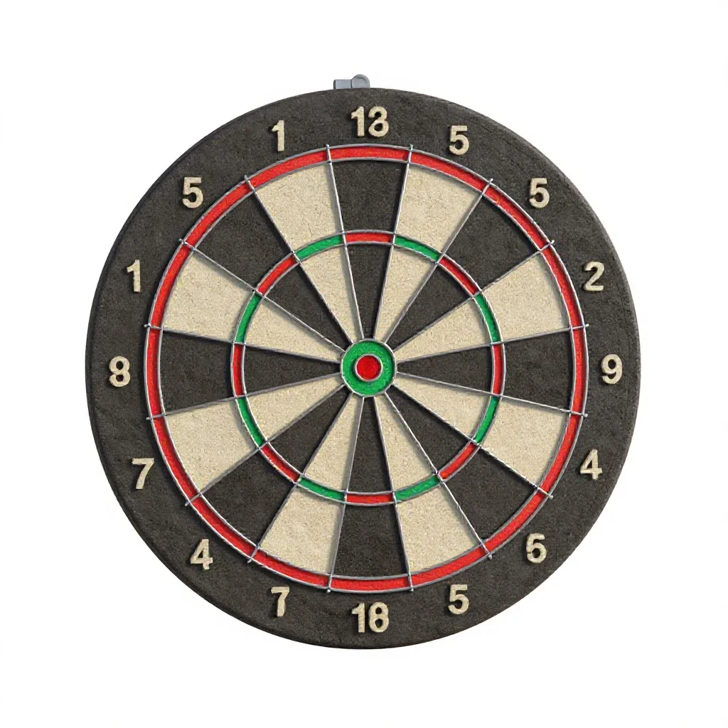 Dart board isolated on a white background