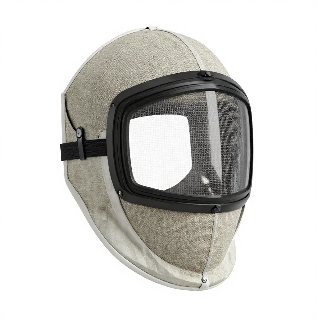 Fencing mask isolated on a white background