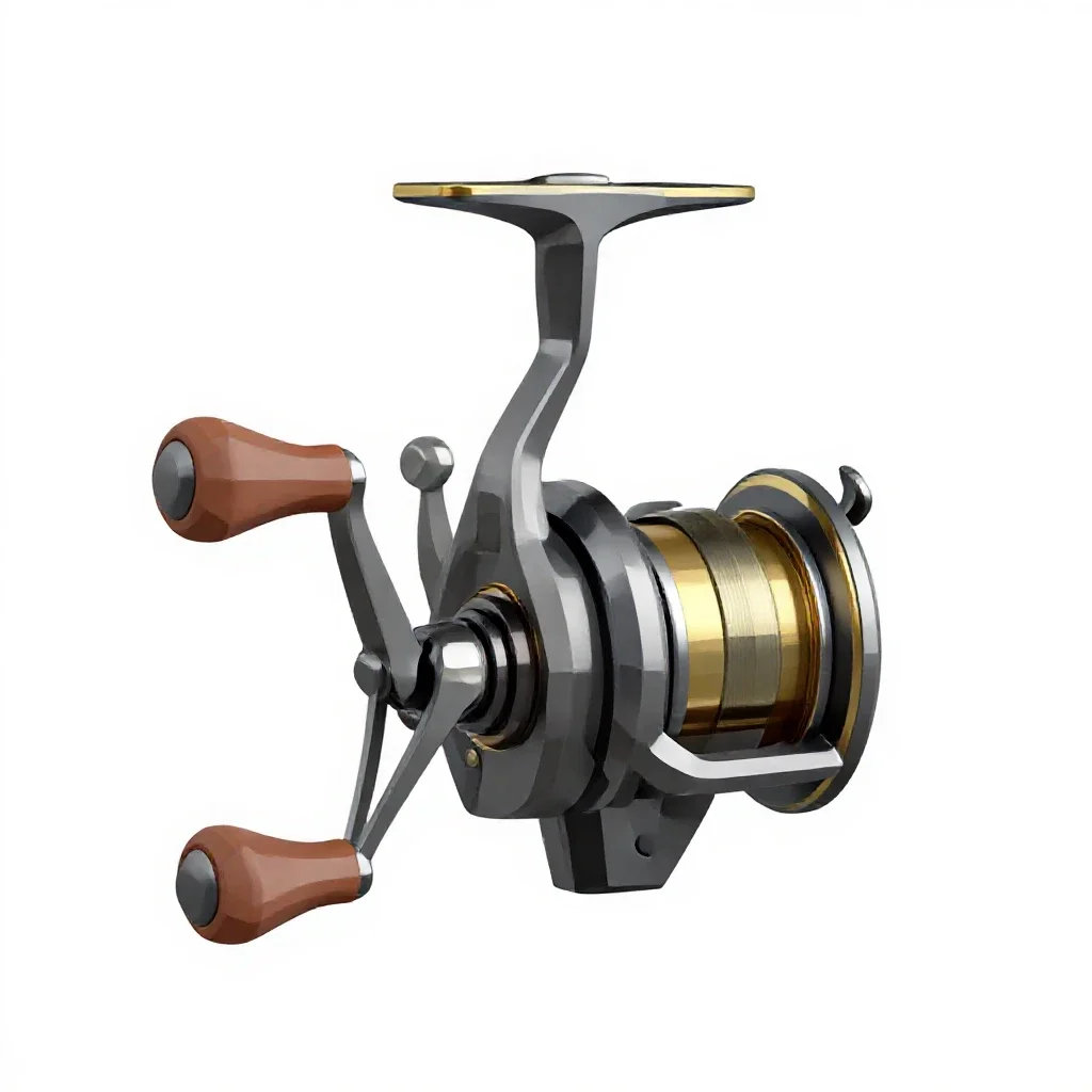 Fishing reel isolated on a white background