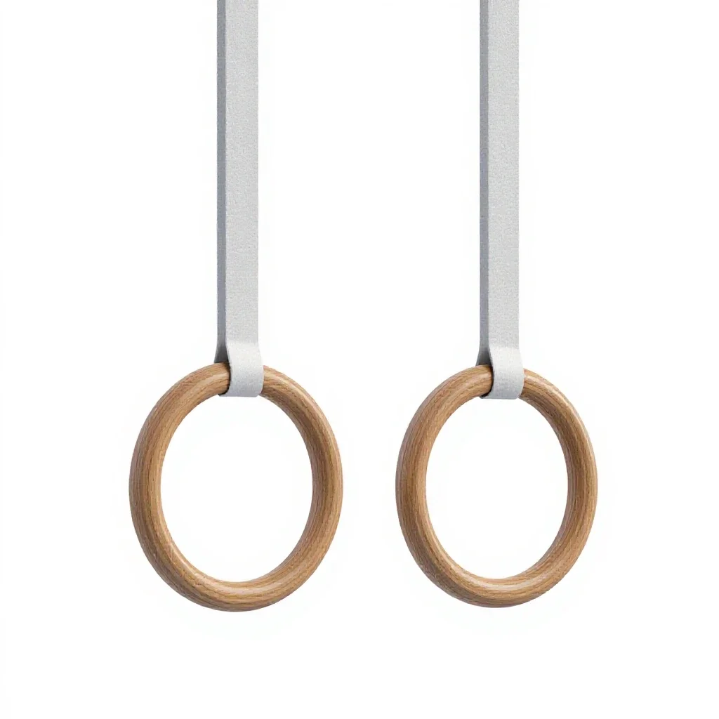 Gymnastic ring pair isolated on a white background