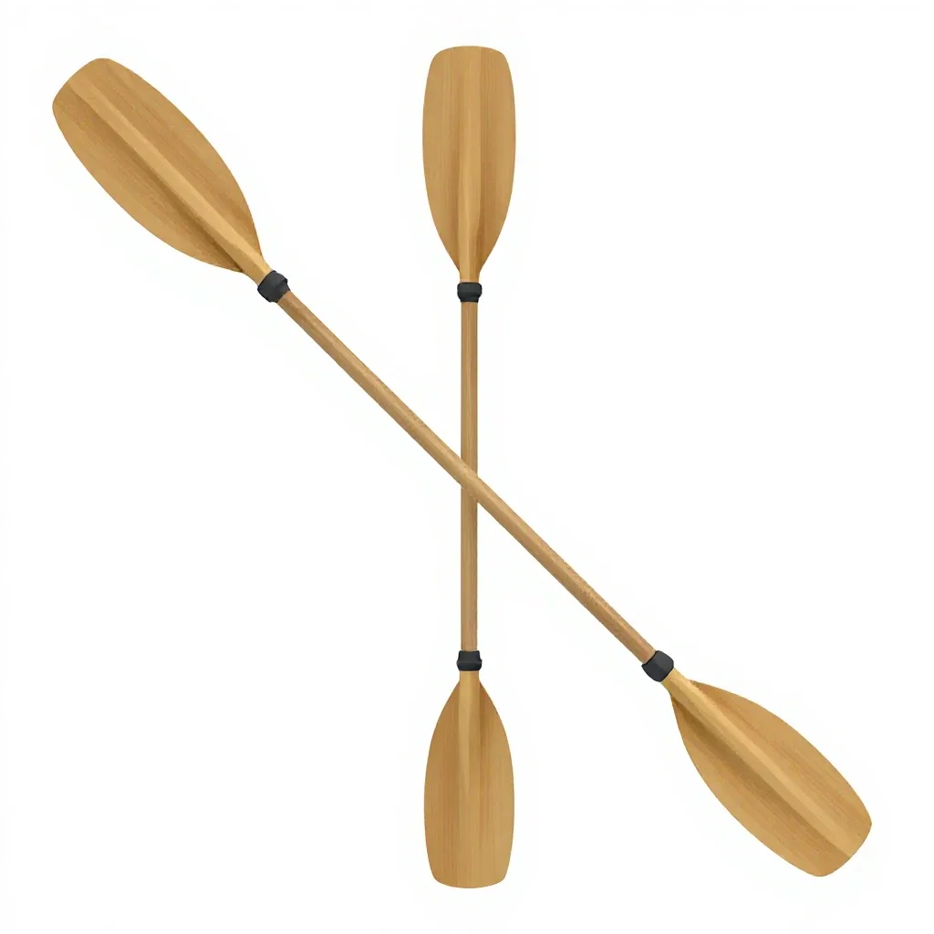 Kayak paddle isolated on a white background