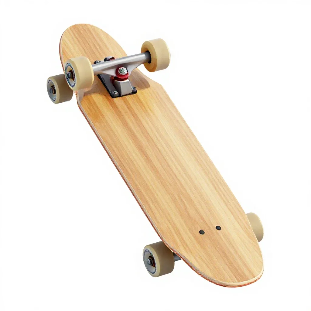 Longboard isolated on a white background