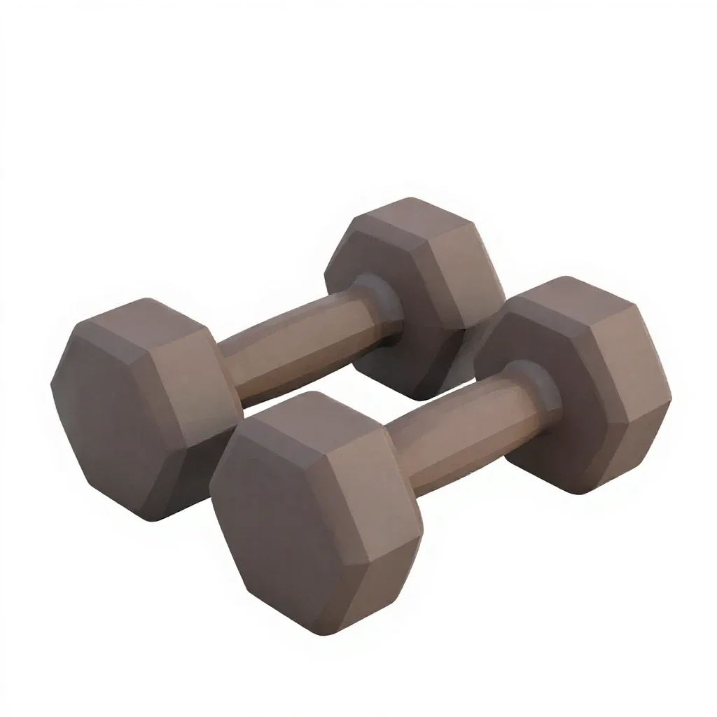 Pair of dumbbells isolated on a white background