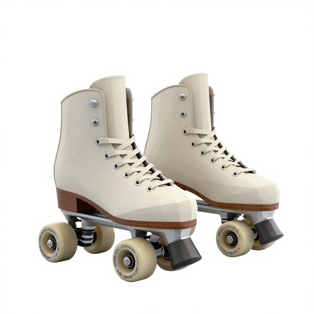 Pair of roller skates isolated on a white background